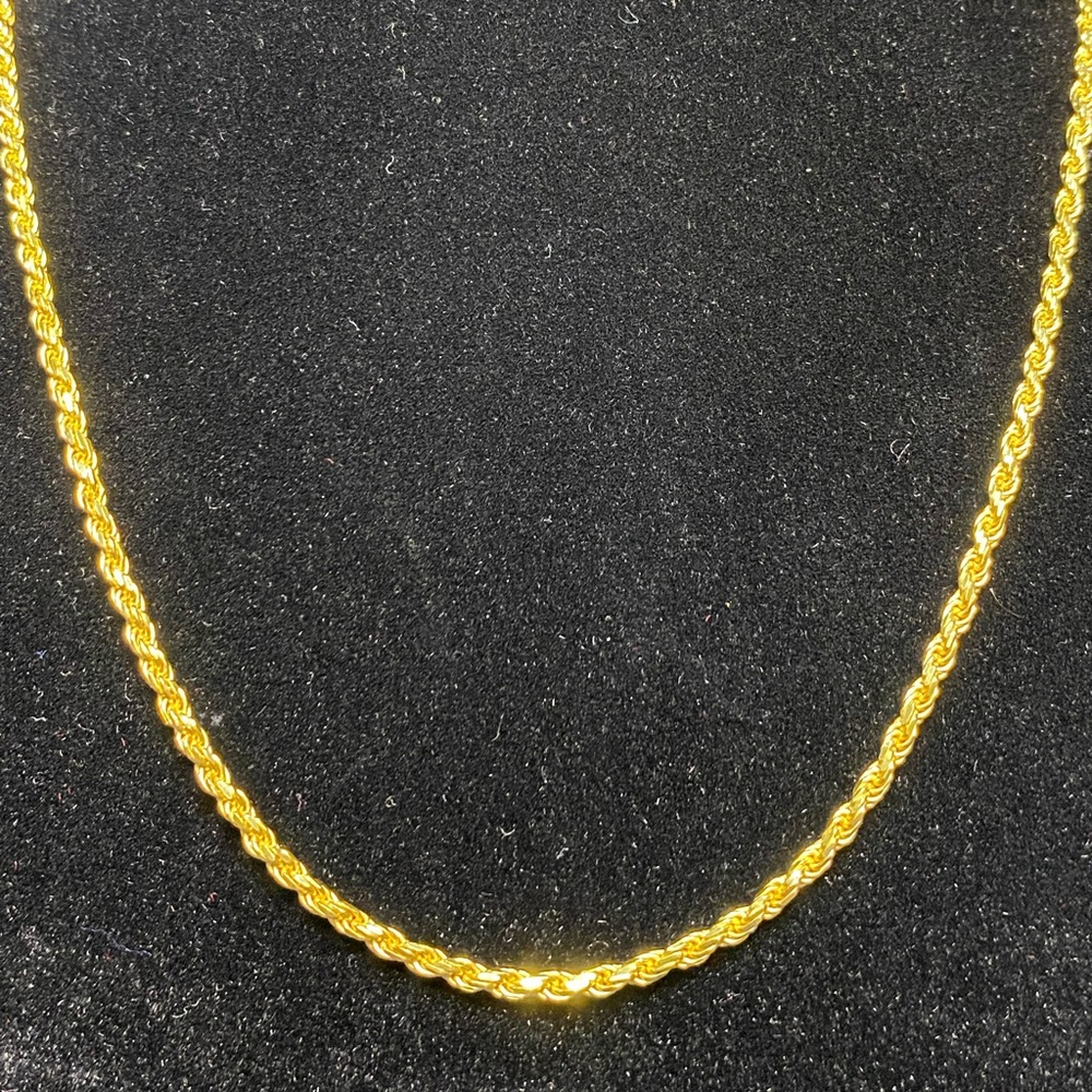 10k gold vermeil diamond cut rope chain bestselling gift for men Italian 925 HOT